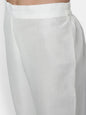 Janasya Off-White Poly Silk Solid Set