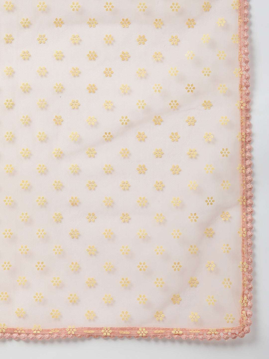 Janasya Peach Poly Crepe Solid Set
