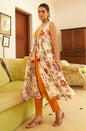 Janasya Orange Cotton Solid Set