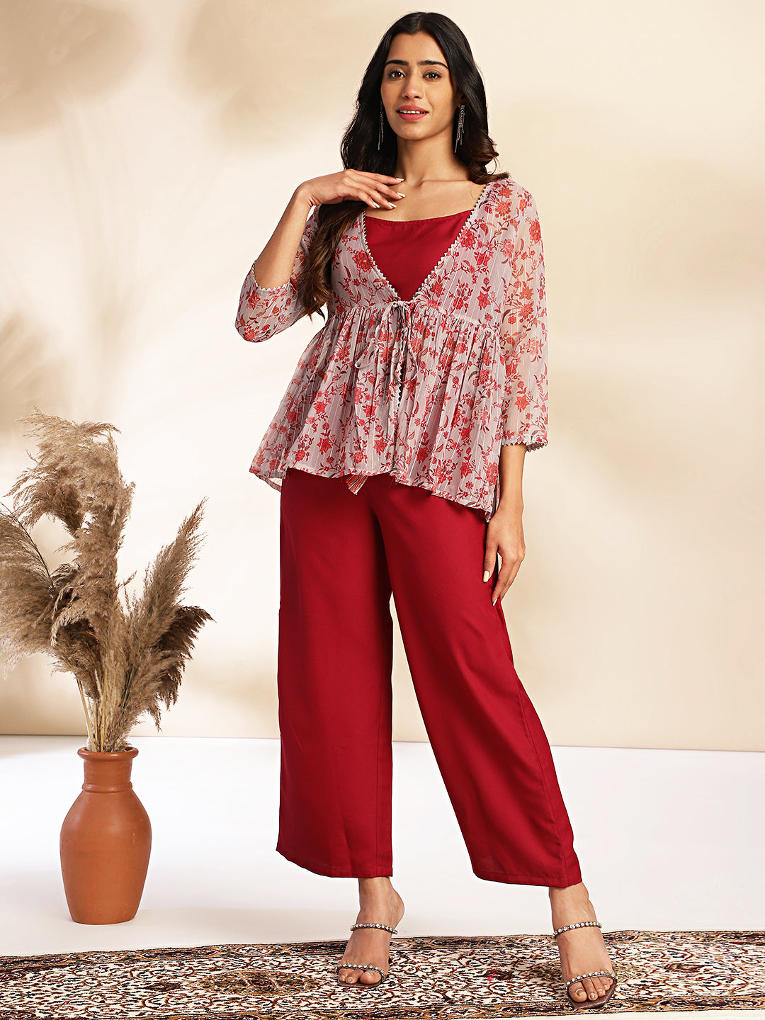 Janasya Wine Moss Solid Set