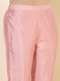 Janasya Pink Crepe Silk Yoke Embroidery Set