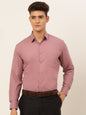 Jainish Men's Magenta Pink Formal Solid Shirts