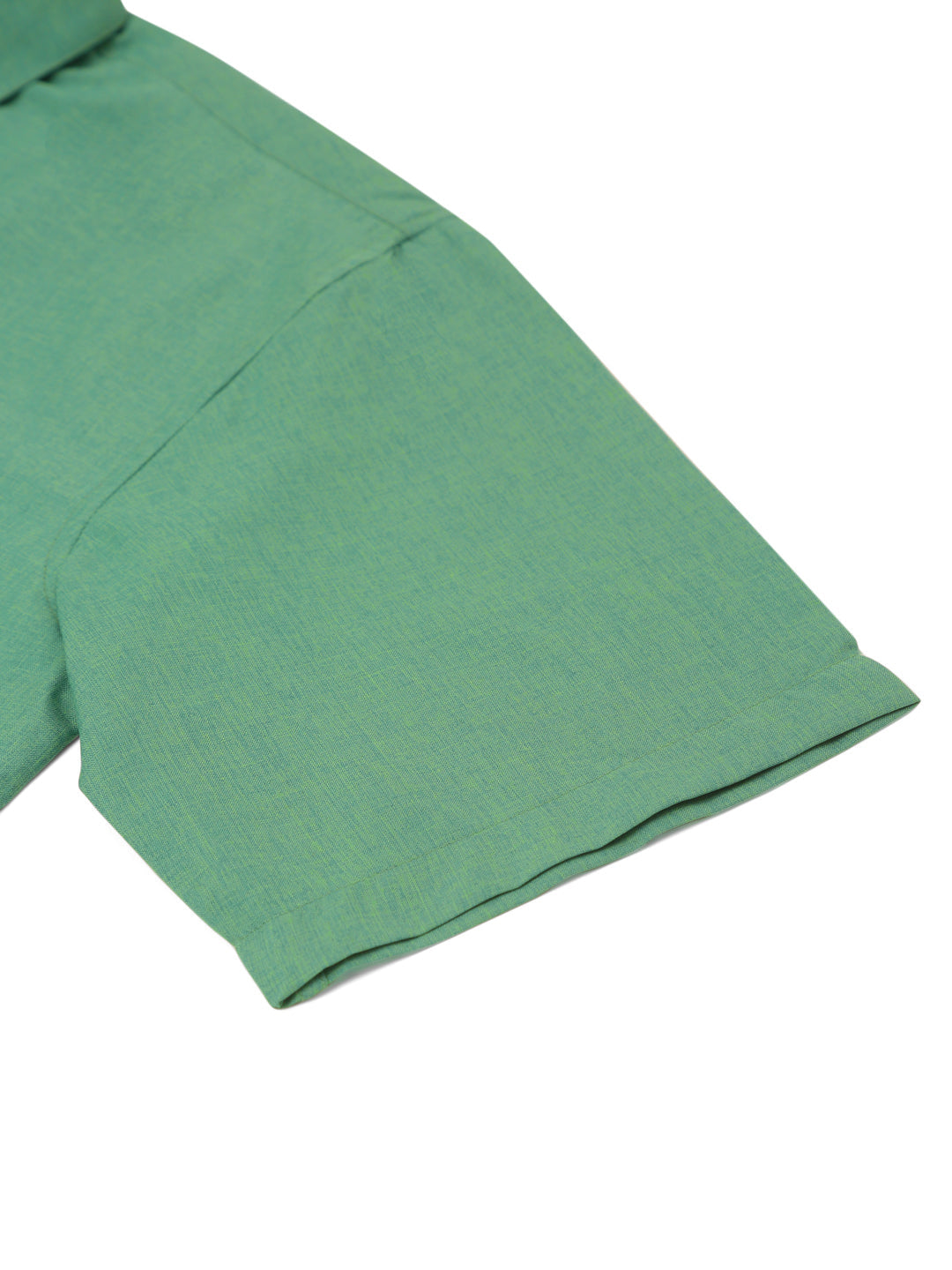 Jainish Men's Cotton Solid Half Sleeve Formal Shirts ( SF 811Green )