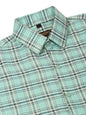 Jainish Men's Cotton Checked Half Sleeve Formal Shirts ( SF 815Green )