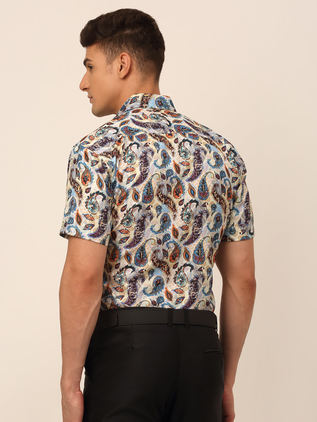 Jainish Men's Cotton Printed Formal Shirts - Multi