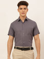 Jainish Men's Cotton Solid Formal Shirt - Grey
