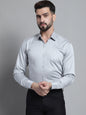 Jainish Men's Cotton Solid Formal Shirt - Light-Grey