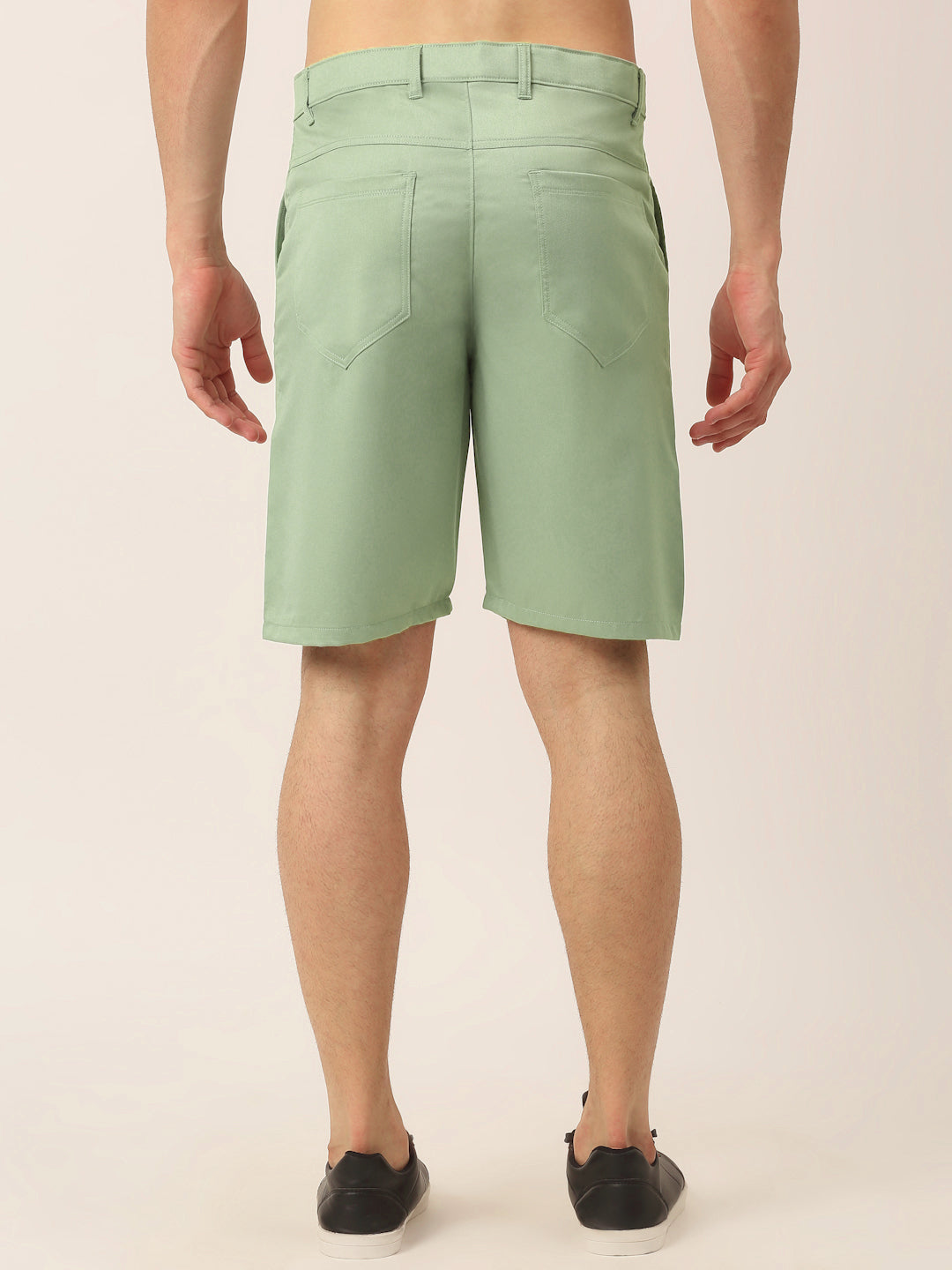 Jainish Men's Casual Cotton Solid Shorts ( SGP 153 Pista-Green )