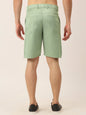 Jainish Men's Casual Cotton Solid Shorts ( SGP 153 Pista-Green )