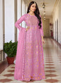 Vegaa Fashion Pink Butterfly Net Embroidery Designer Anarkali Suit