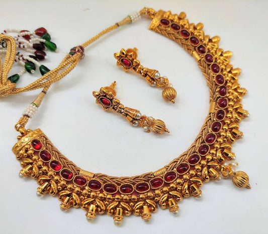 Pink kemp Designer Necklace Set