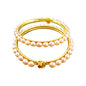 J Pearls Peach Oval Pearl Bangles - Real Pearl Jewelry