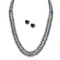 J Pearls 2 String Grey Pearl Set - Real Pearl Jewelry