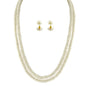 J Pearls 2 String White Pearl Set - Real Pearl Jewelry