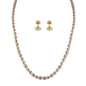 J Pearls Single Line Peach Pearl Set - Real Pearl Jewelry