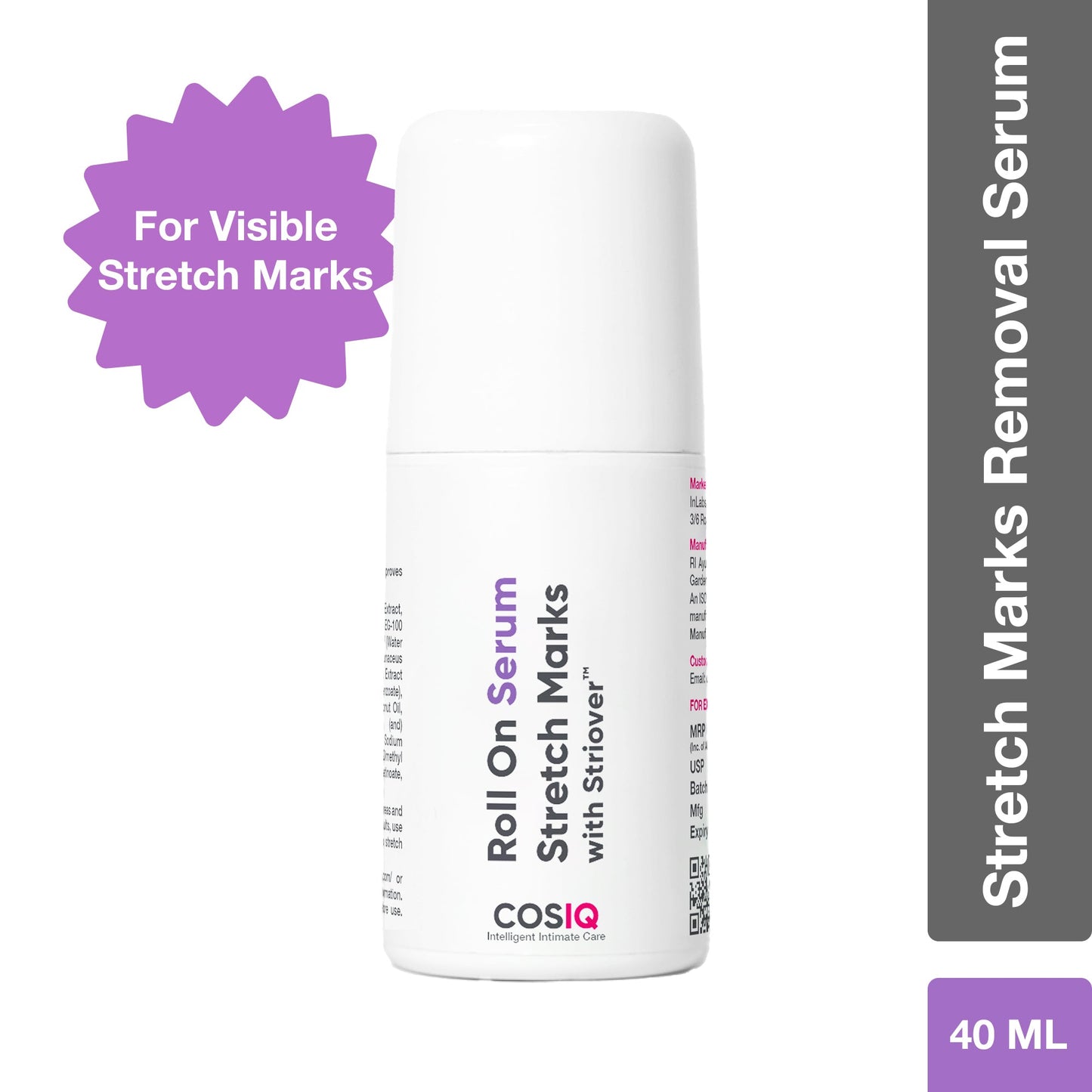 Cos-IQ Stretch Marks Removal Roll-On Serum with Striover