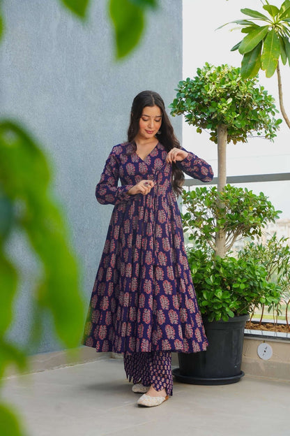 Sonakshi Women's Blue Heavy Rayon With Heavy Digital Printed Anarkali Gown Set