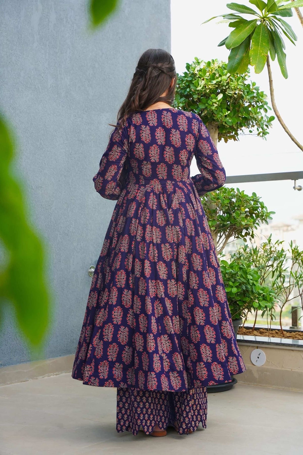 Sonakshi Women's Blue Heavy Rayon With Heavy Digital Printed Anarkali Gown Set