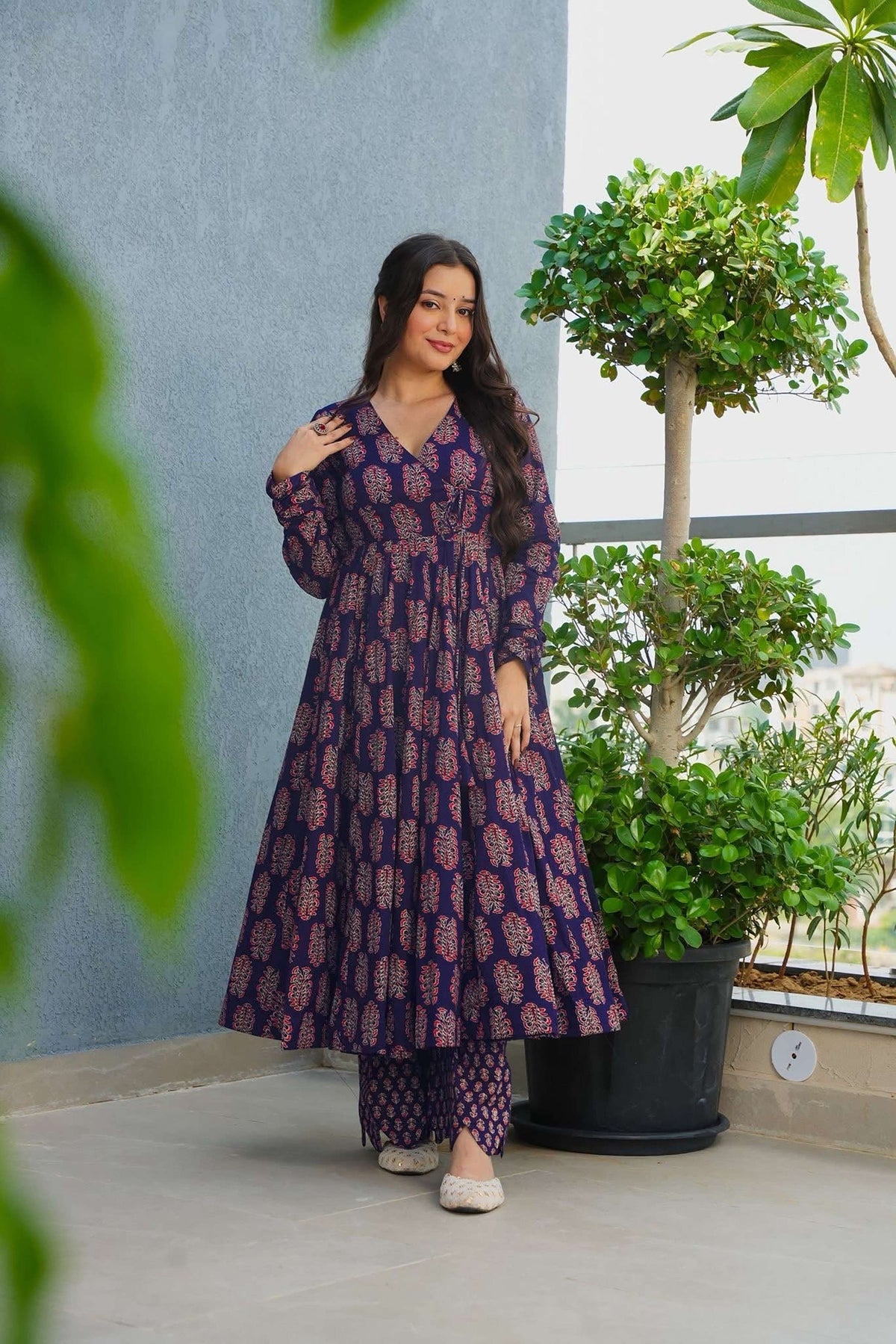 Sonakshi Women's Blue Heavy Rayon With Heavy Digital Printed Anarkali Gown Set