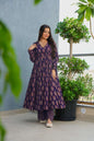 Sonakshi Women's Blue Heavy Rayon With Heavy Digital Printed Anarkali Gown Set
