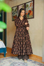 Sonakshi Women's Black Heavy Rayon With Heavy Digital Printed Anarkali Gown Set