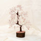 Indianvibez Both Rose Quartz Real Crystal Stone Tree With Wooden Base 300 Beads