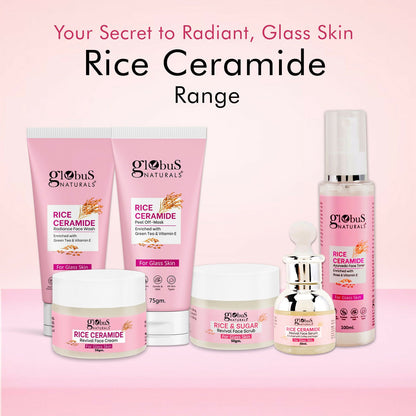 Globus Naturals Rice Ceramide Peel Off Mask, For Korean Glass Skin
