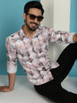 Indian Needle Men's Printed Casual Shirt - Coffee