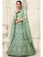 Myra Pista Net Heavy Embroidered Lehenga Choli