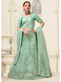 Myra Pista Net Heavy Embroidered Lehenga Choli