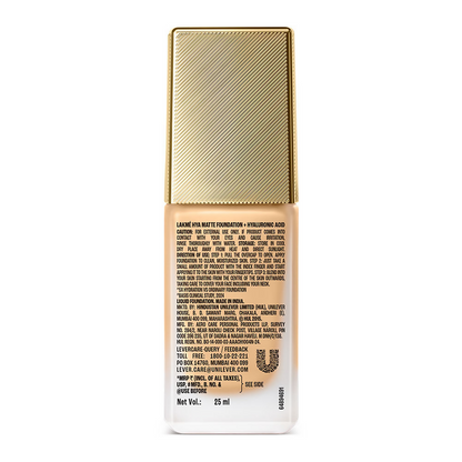 Lakme 9to5 Hya Matte Foundation + Hyaluronic Acid - Warm Creme
