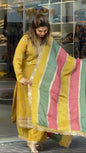 Teeya Creation Yellow Color Faux Georgette Heavy Work Fully Stitched Sharara Set