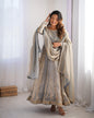 Teeya Creation Grey Color Fendy Silk Embroidery Work Fully Stitched Gown