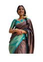Vamika Weaving Banarasi Jacquard Purple Kanjivaram Saree