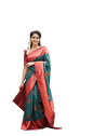 Vamika Weaving Banarasi Jacquard Green Kanjivaram Saree