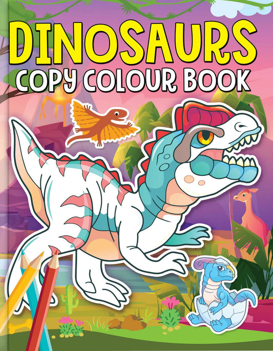 Dreamland Dinosaurs Copy Colour Book