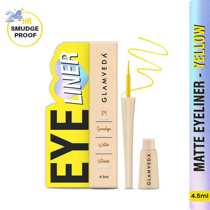 Glamveda Super Matte Liquid Intense Eyeliner - Yellow