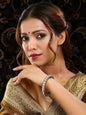 Ruby Raang 22k Gold Polished Kundan Bracelet