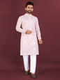 Neera Trendz Pink Soft Silk Embroidered Men's Kurta Pyjama
