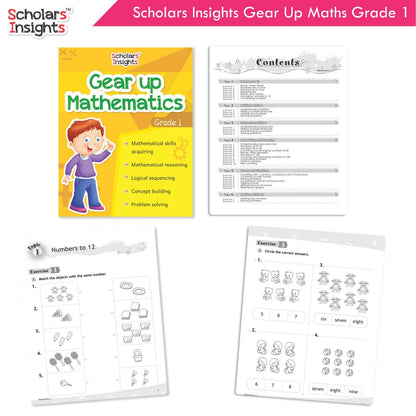 Scholars Insight Combo Set of Mathematics Workbooks For Grade 1| Set of 3| Problem Solving Book for Kids