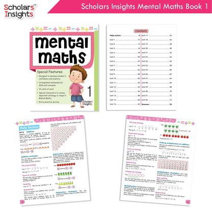 Scholars Insight Combo Set of Mathematics Workbooks For Grade 1| Set of 3| Problem Solving Book for Kids