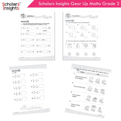Scholars Insight Combo Set of Mathematics Workbooks For Grade 2| Set of 3| Problem Solving Book for Kids