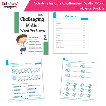 Scholars Insight Combo Set of Mathematics Workbooks For Grade 2| Set of 3| Problem Solving Book for Kids