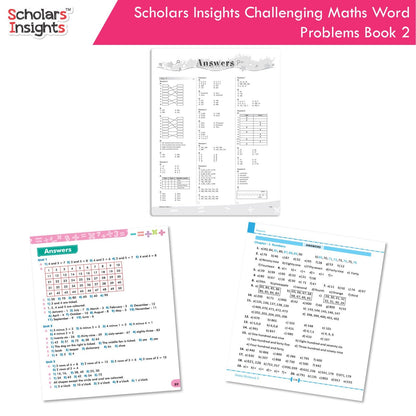 Scholars Insight Combo Set of Mathematics Workbooks For Grade 2| Set of 3| Problem Solving Book for Kids