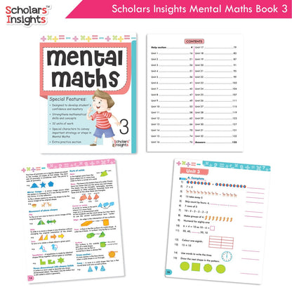Scholars Insight Combo Set of Mathematics Workbooks For Grade 3| Set of 3| Problem Solving Book for Kids
