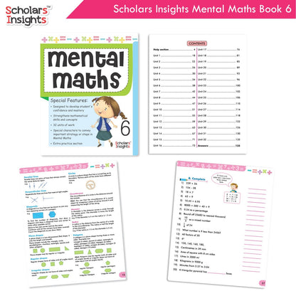 Scholars Insight Combo Set of Mathematics Workbooks For Grade 6| Set of 3| Problem Solving Book for Kids