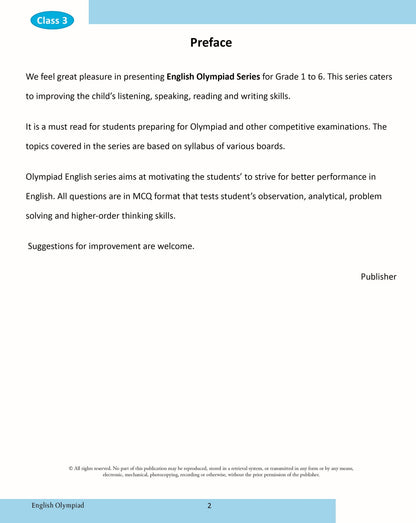 Scholars Insights English Olympiad Grade 3