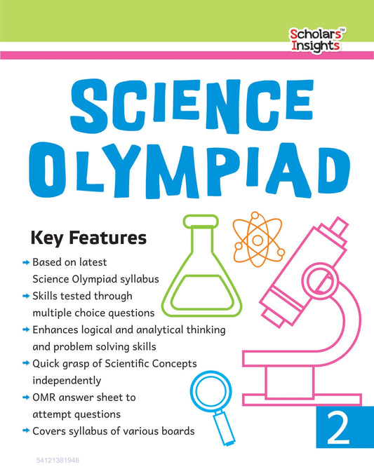 Scholars Insights Science Olympiad Grade 2| Science Practical Questions in MCQ format, QMR Sheet, Self Evaluation Sheet, Test Paper| Ages 7-8 Years
