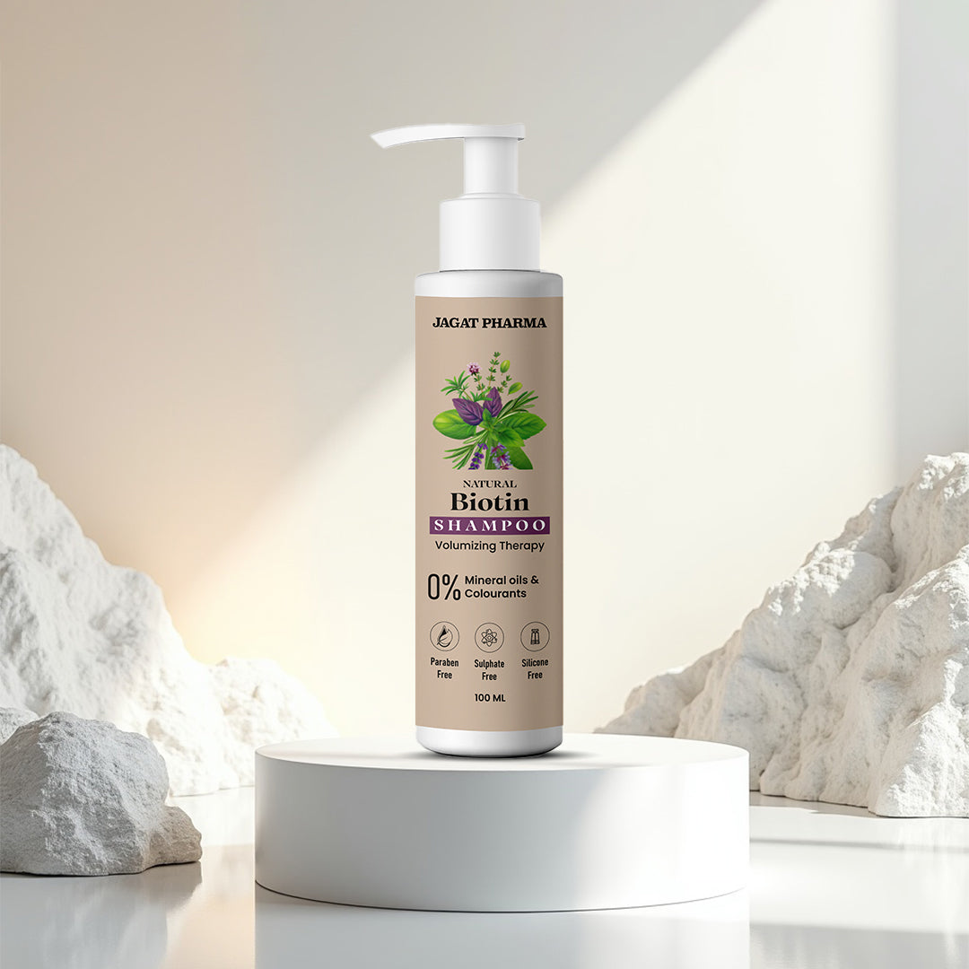 Jagat Pharma Natural Biotin Shampoo - Unlock Your Hair's Potential with Natural Biotin Power!
