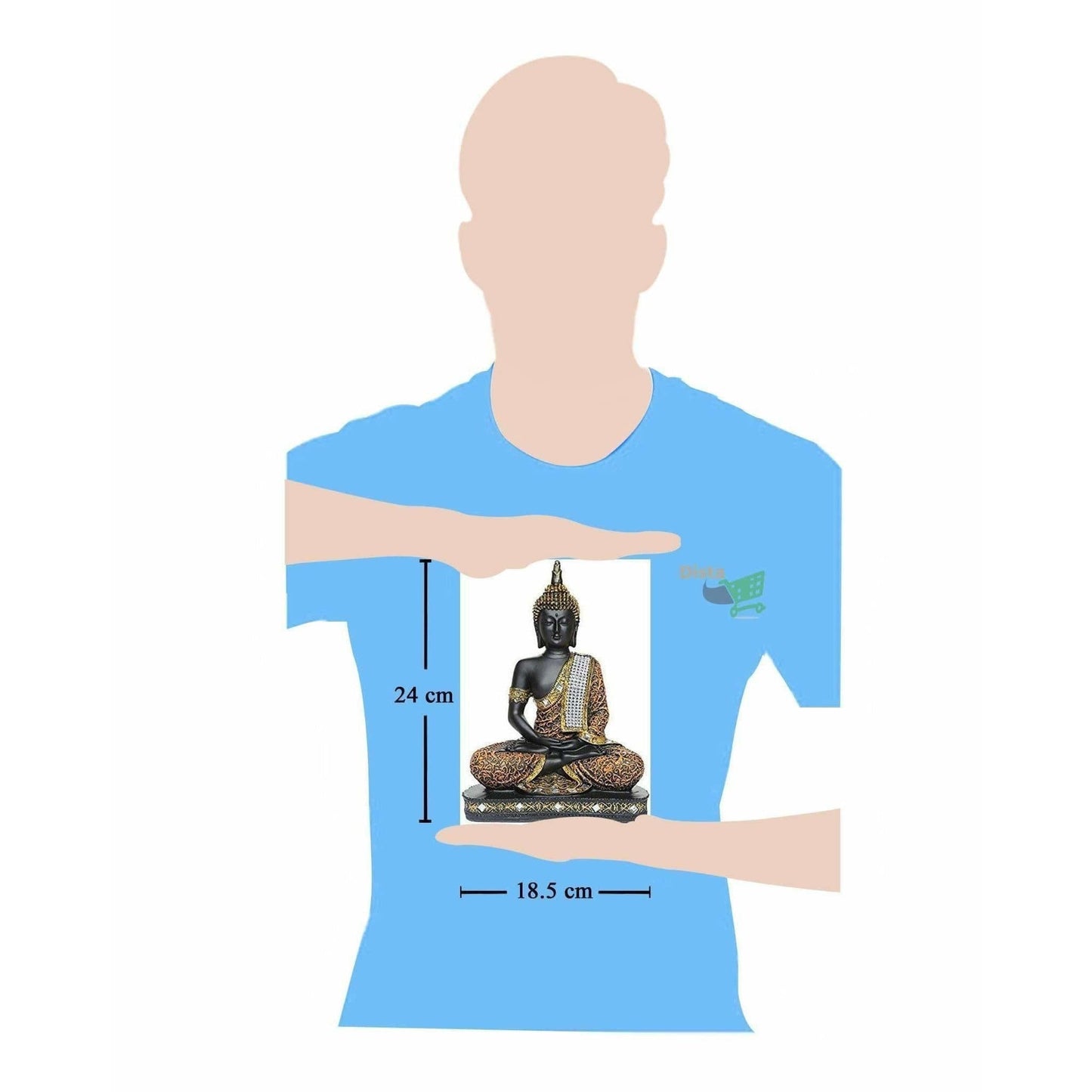 Sitting Buddha Idol Statue - Showpiece